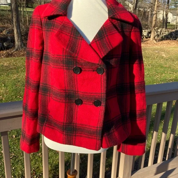 Talbots Plaid Christmas Blazer jacket - Picture 2 of 8